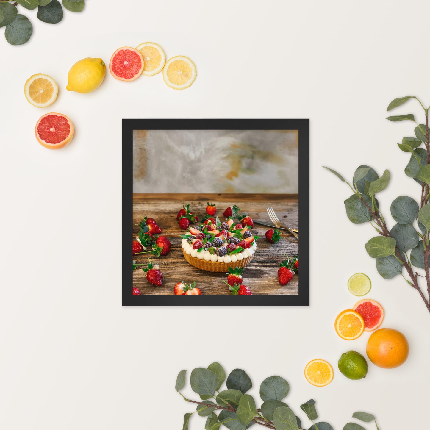 Love Joy Bestseller Fruit Tart Luster Framed Poster