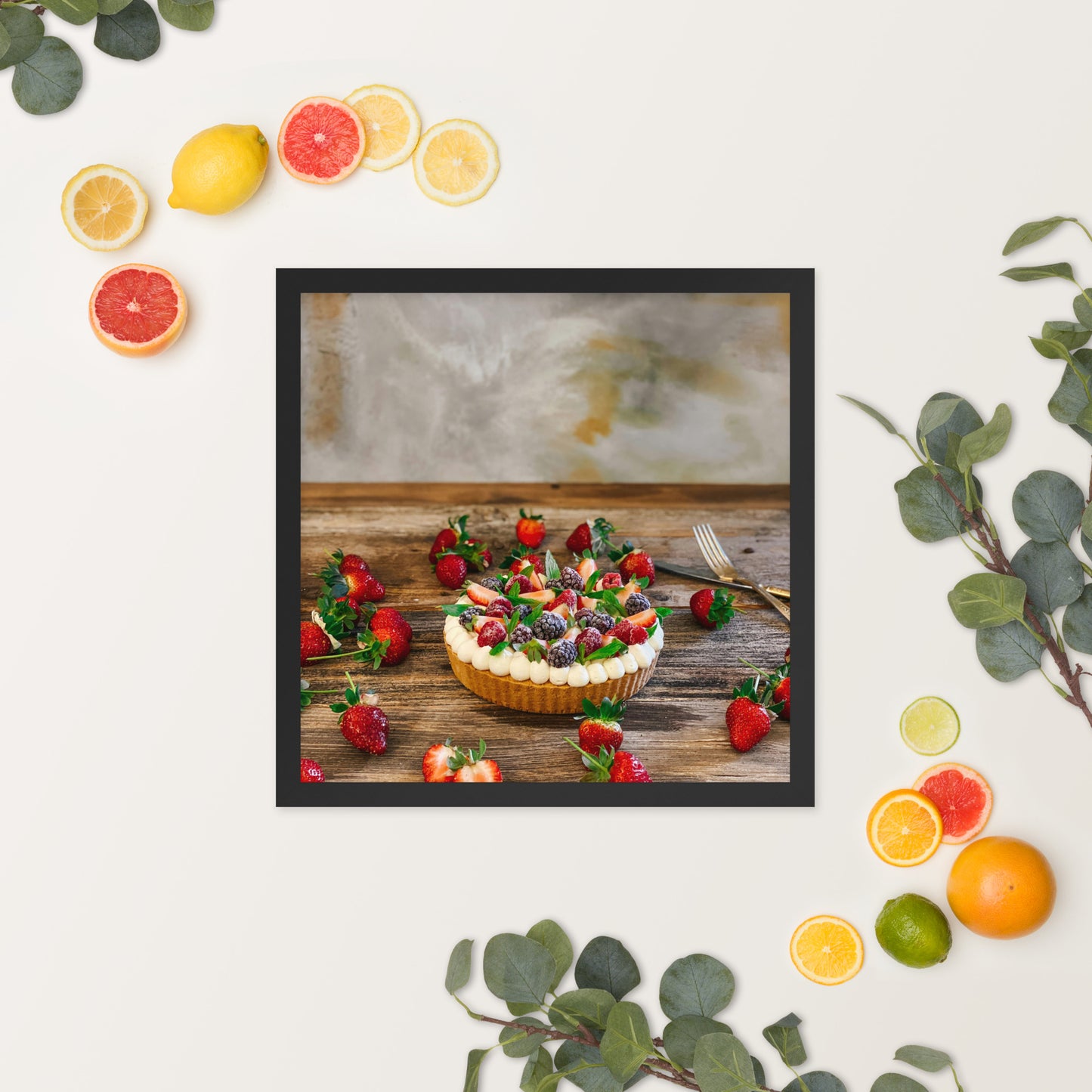 Love Joy Bestseller Fruit Tart Luster Framed Poster