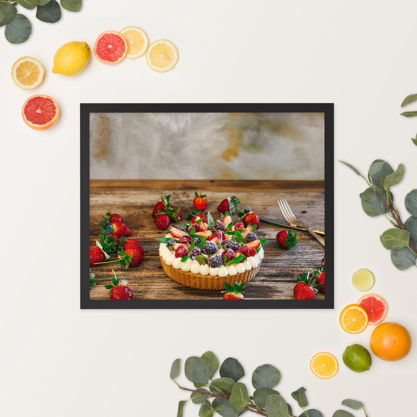 Love Joy Bestseller Fruit Tart Luster Framed Poster