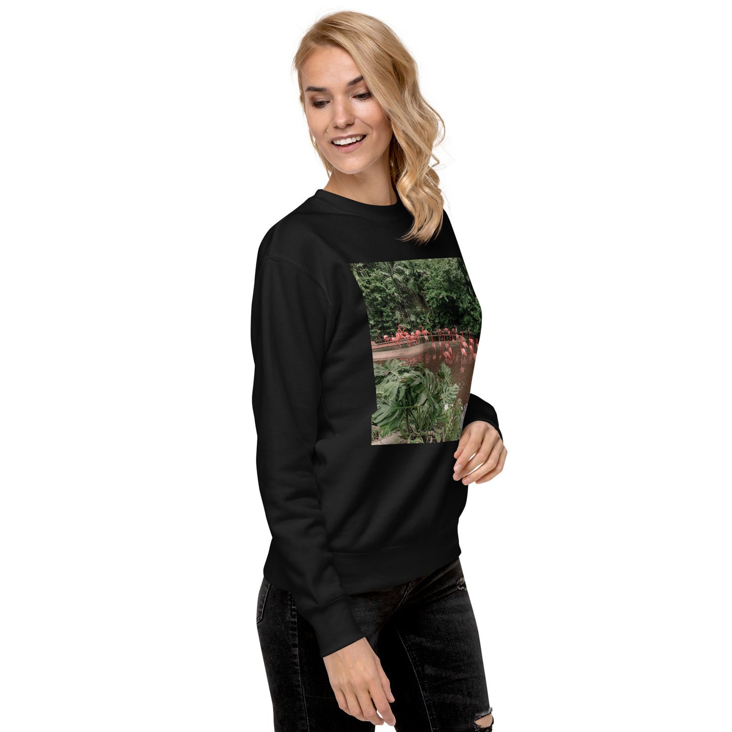Love Joy Unisex Refreshing Flamingos Loves Premium Sweatshirt