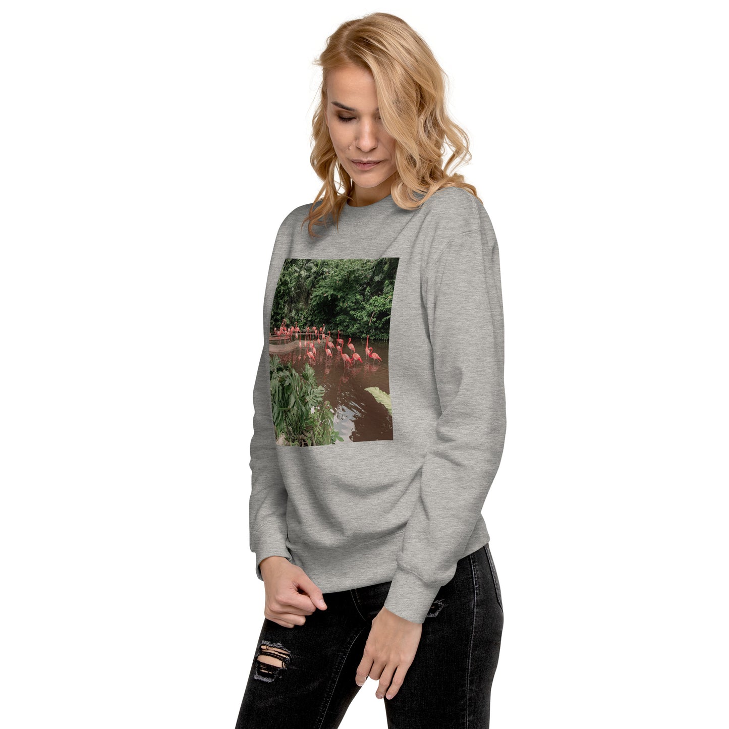Love Joy Unisex Refreshing Flamingos Loves Premium Sweatshirt