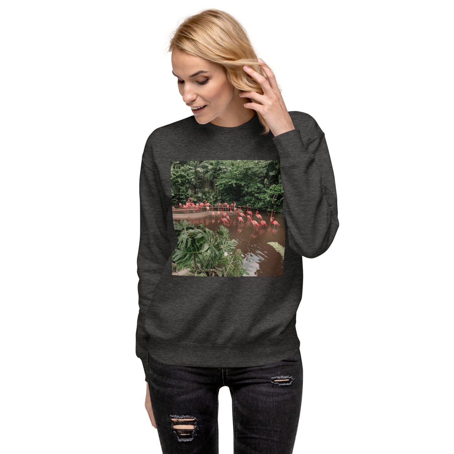 Love Joy Unisex Refreshing Flamingos Loves Premium Sweatshirt