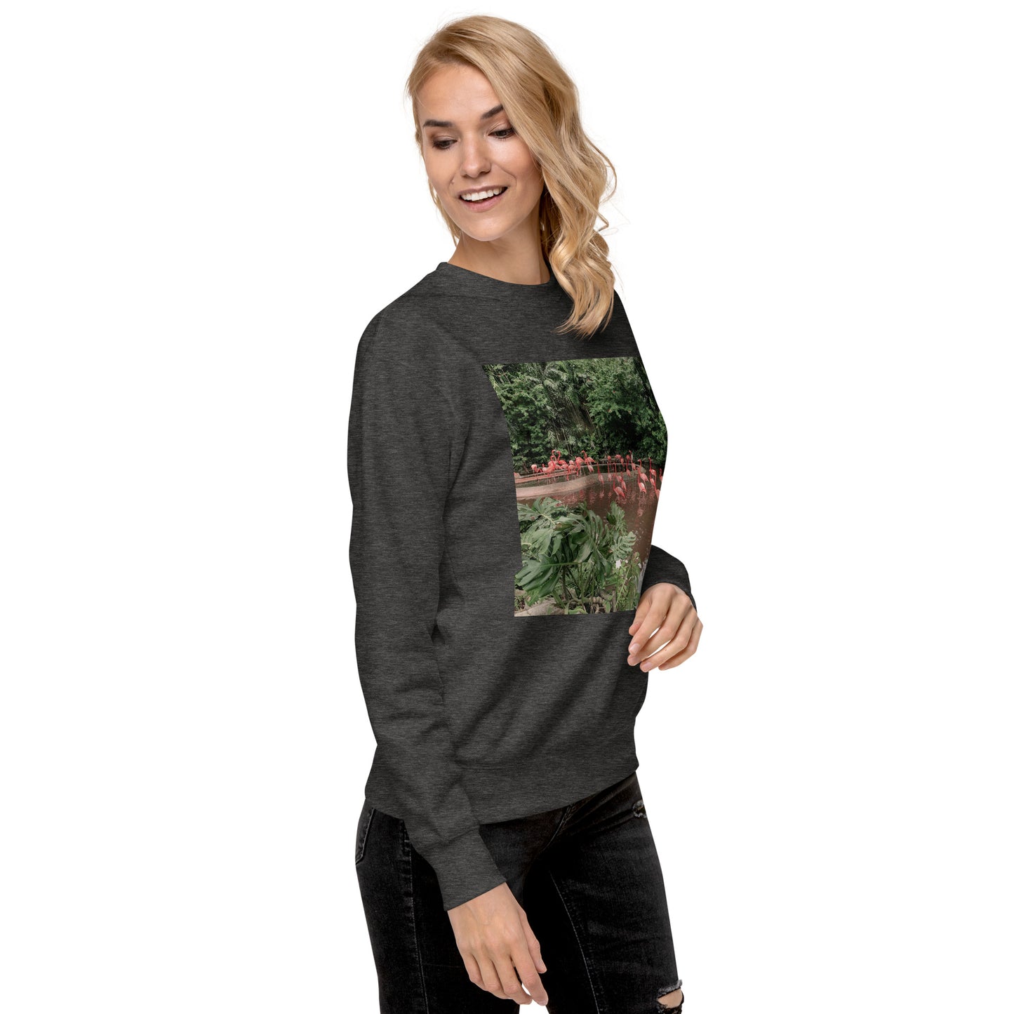 Love Joy Unisex Refreshing Flamingos Loves Premium Sweatshirt