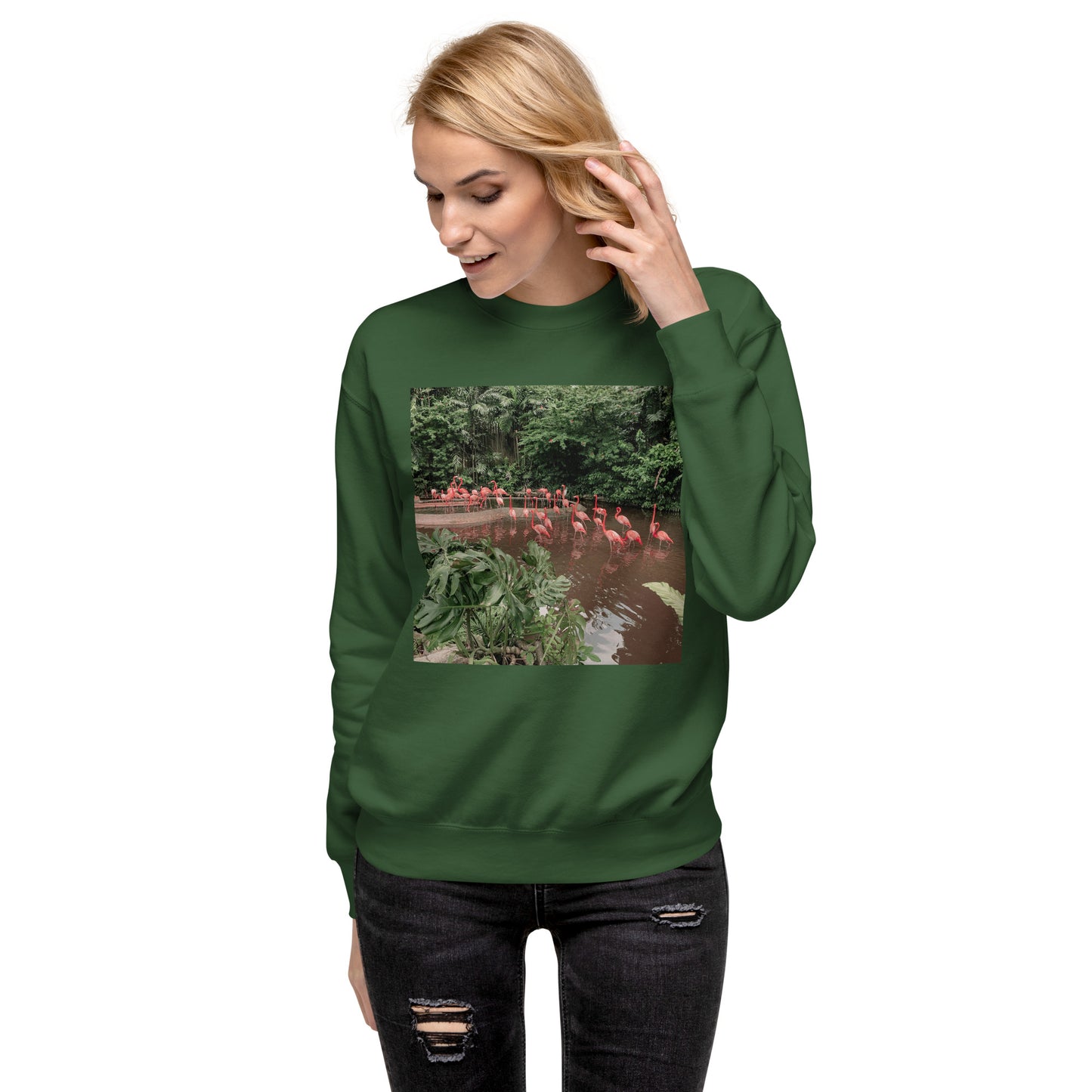 Love Joy Unisex Refreshing Flamingos Loves Premium Sweatshirt