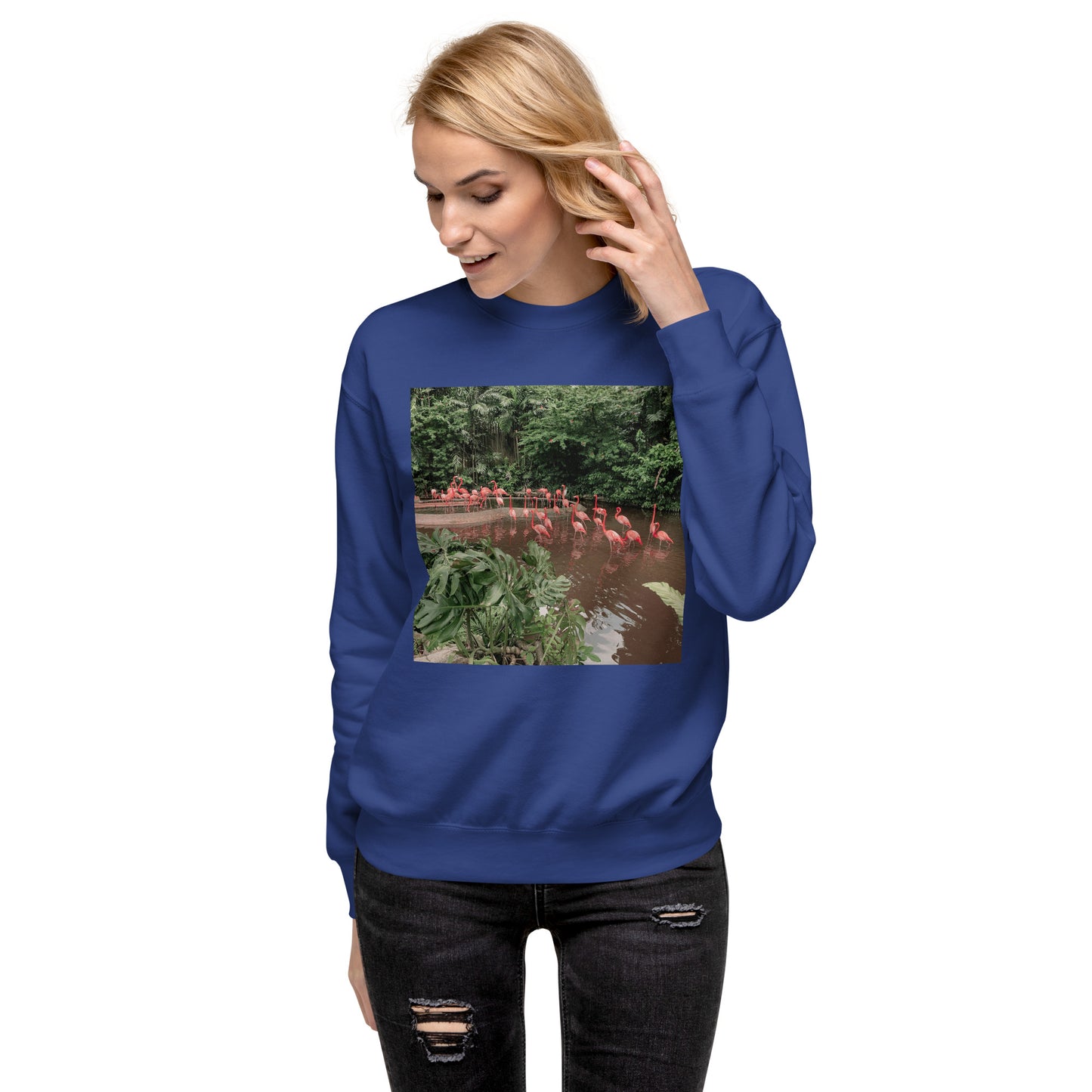 Love Joy Unisex Refreshing Flamingos Loves Premium Sweatshirt