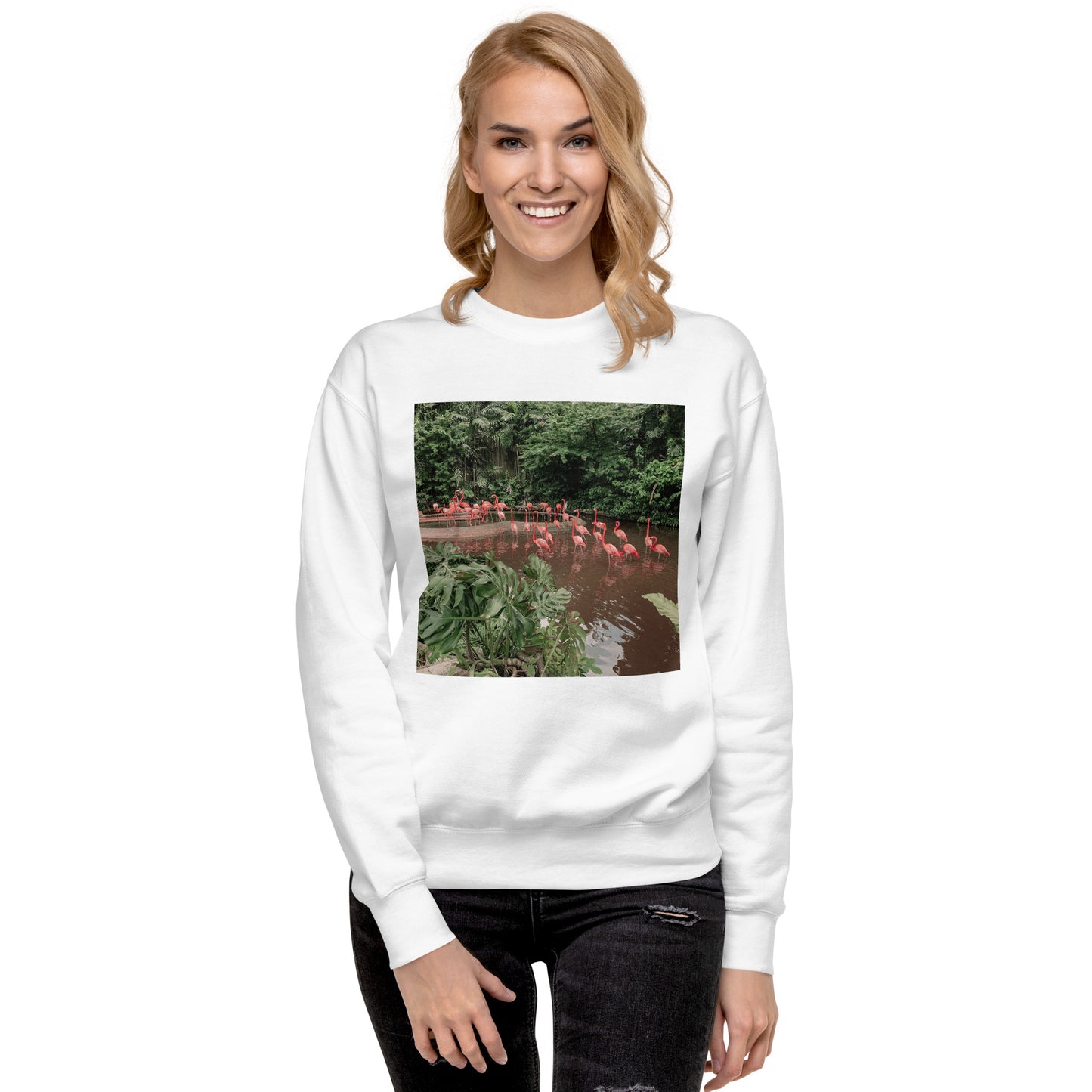 Love Joy Unisex Refreshing Flamingos Loves Premium Sweatshirt