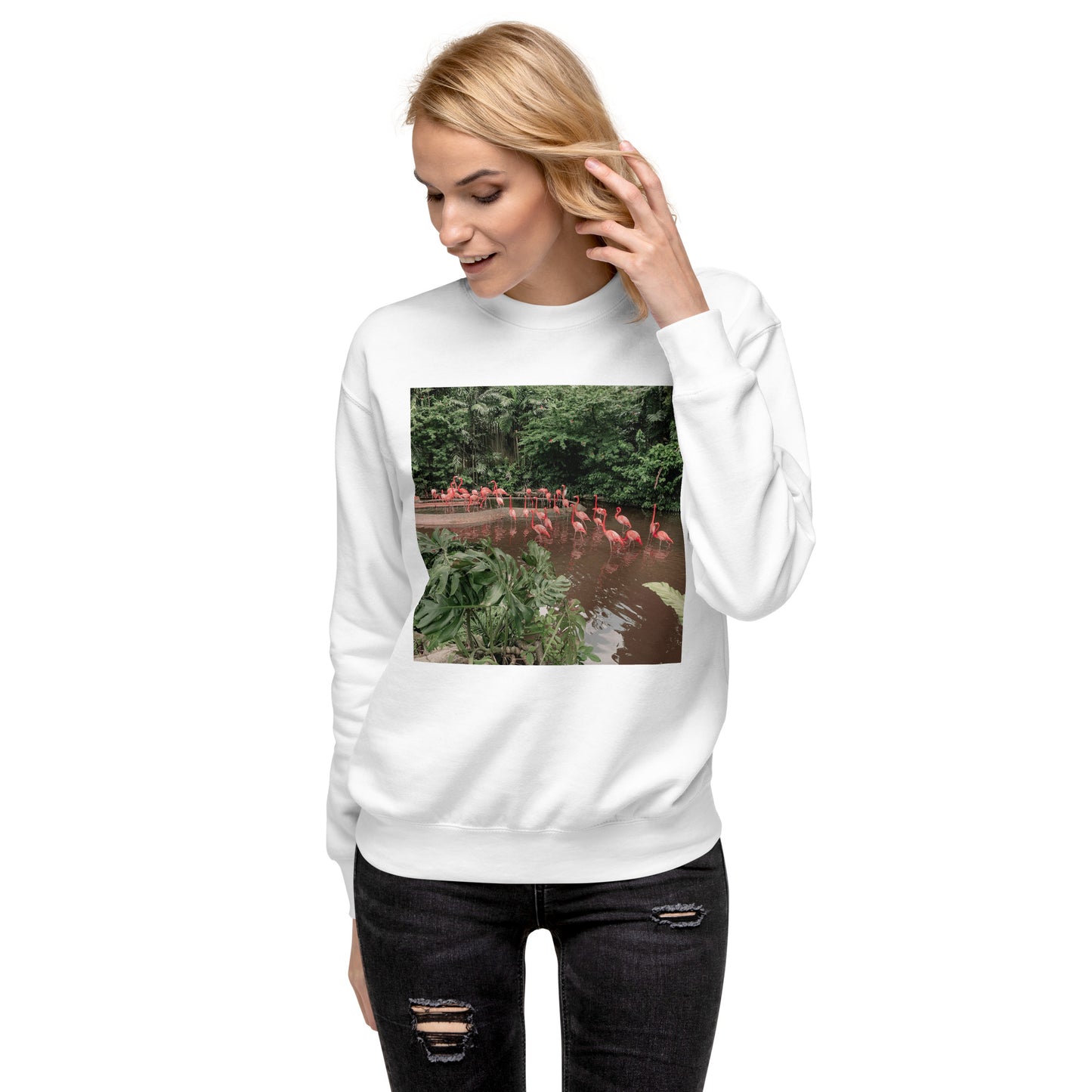 Love Joy Unisex Refreshing Flamingos Loves Premium Sweatshirt