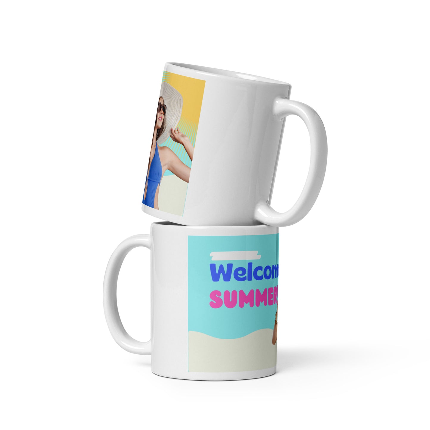 Love Joy Bestseller Welcome Summer White Glossy Mug