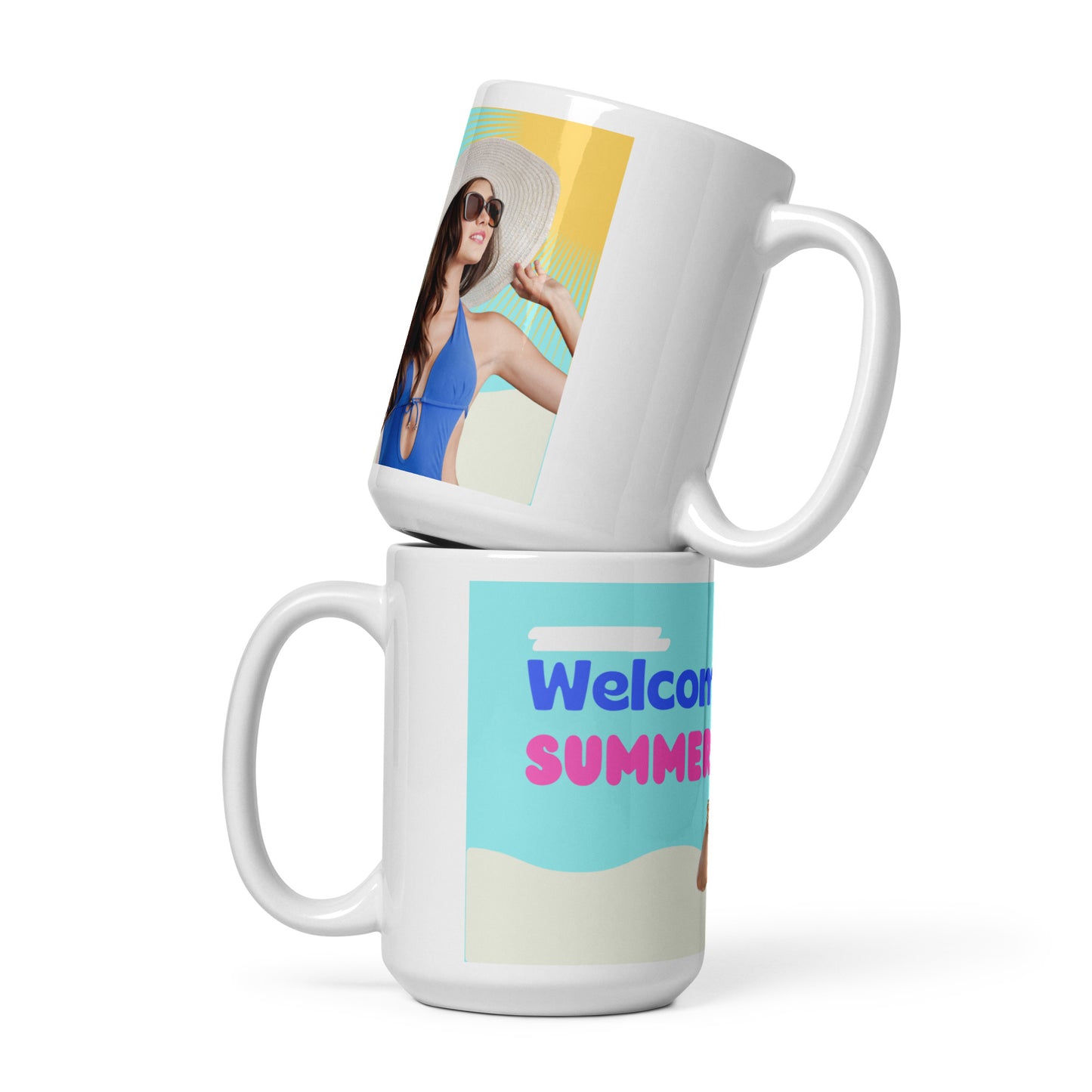 Love Joy Bestseller Welcome Summer White Glossy Mug