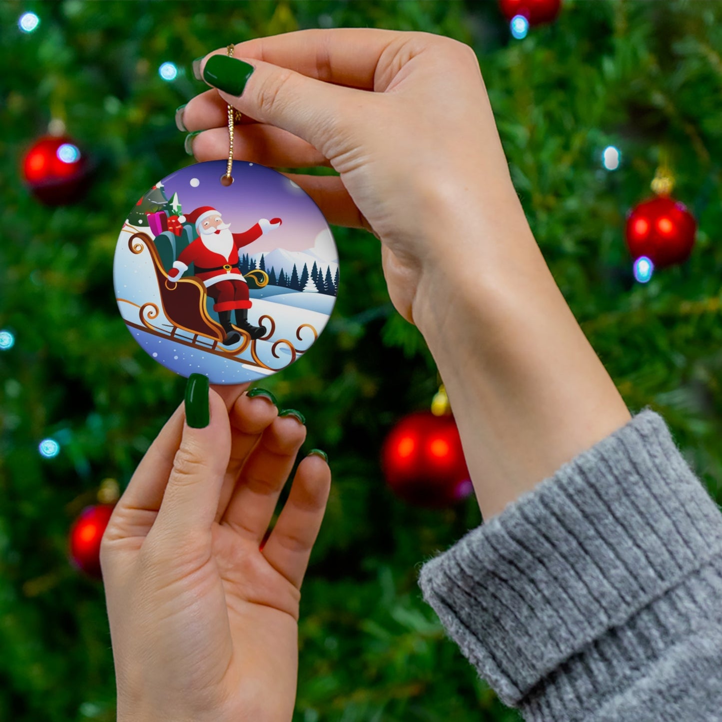 Festive Ceramic Ornament