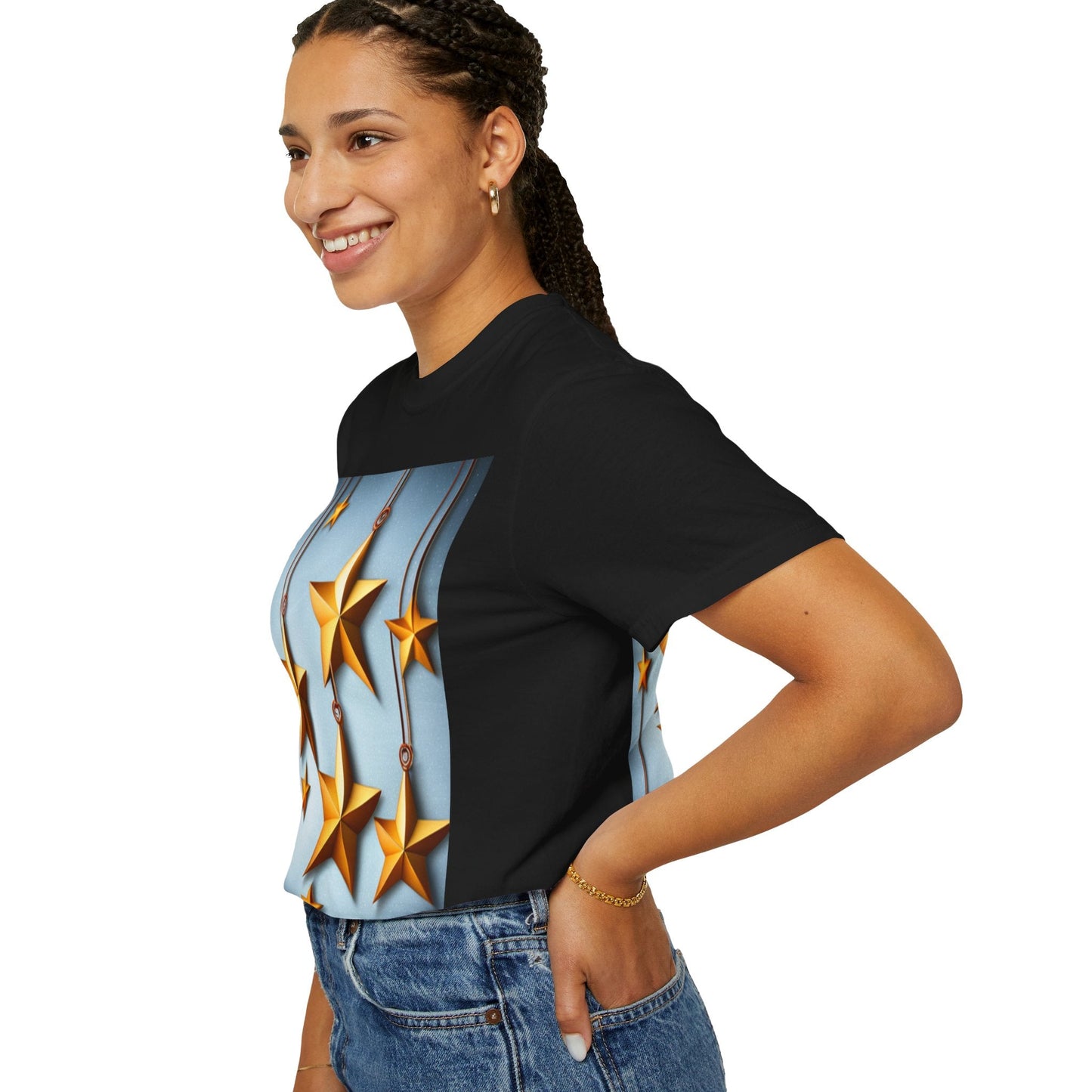 Best Seller Beautiful Golden Stars Unisex Garment-Dyed T-shirt