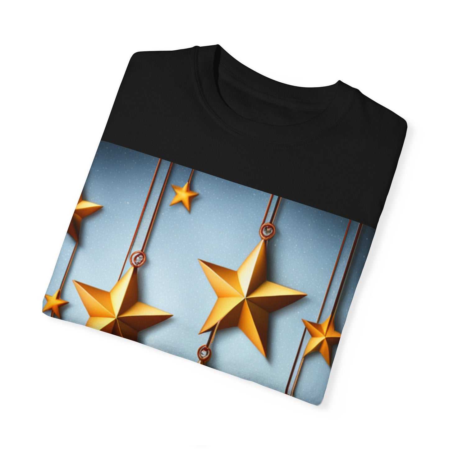 Best Seller Beautiful Golden Stars Unisex Garment-Dyed T-shirt