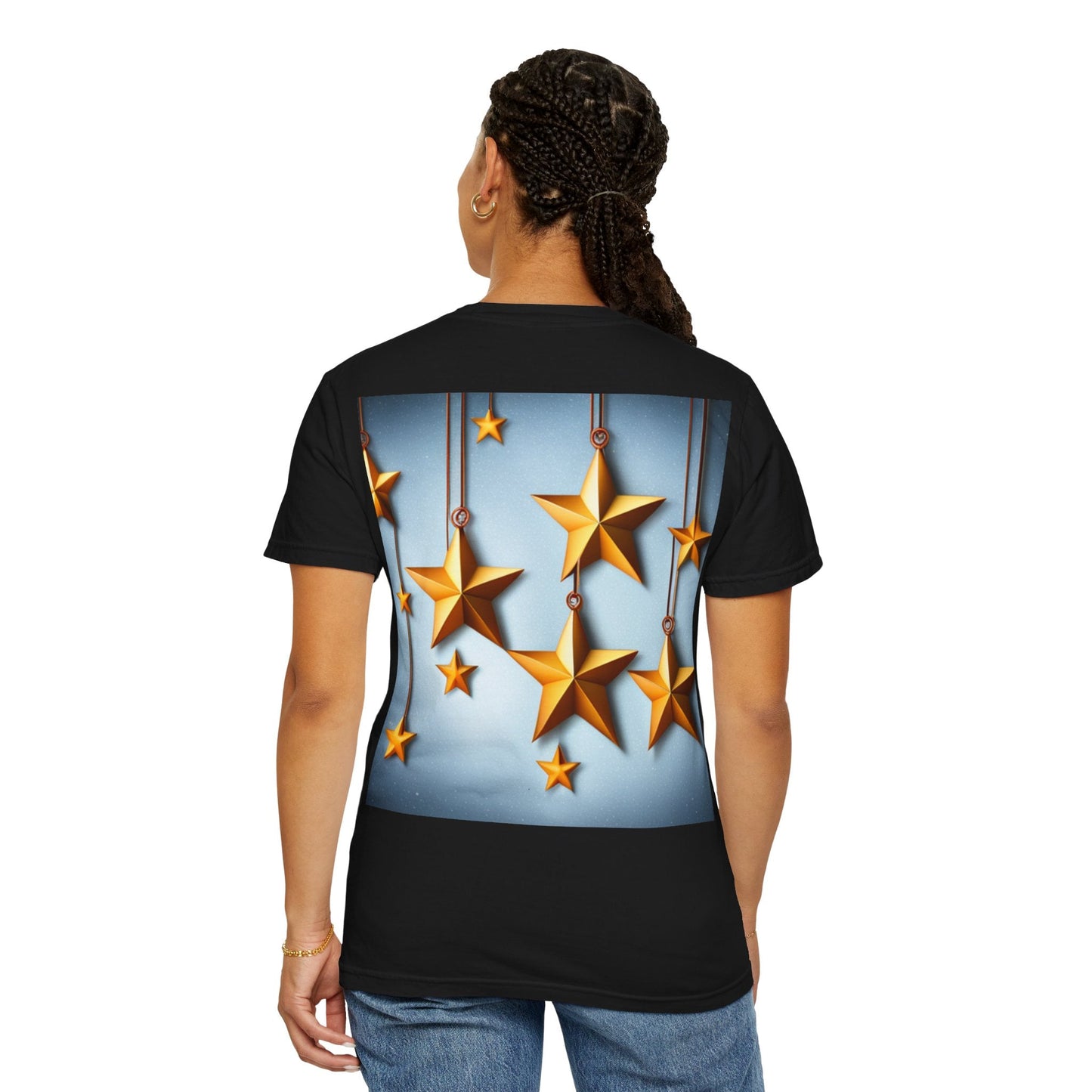 Best Seller Beautiful Golden Stars Unisex Garment-Dyed T-shirt