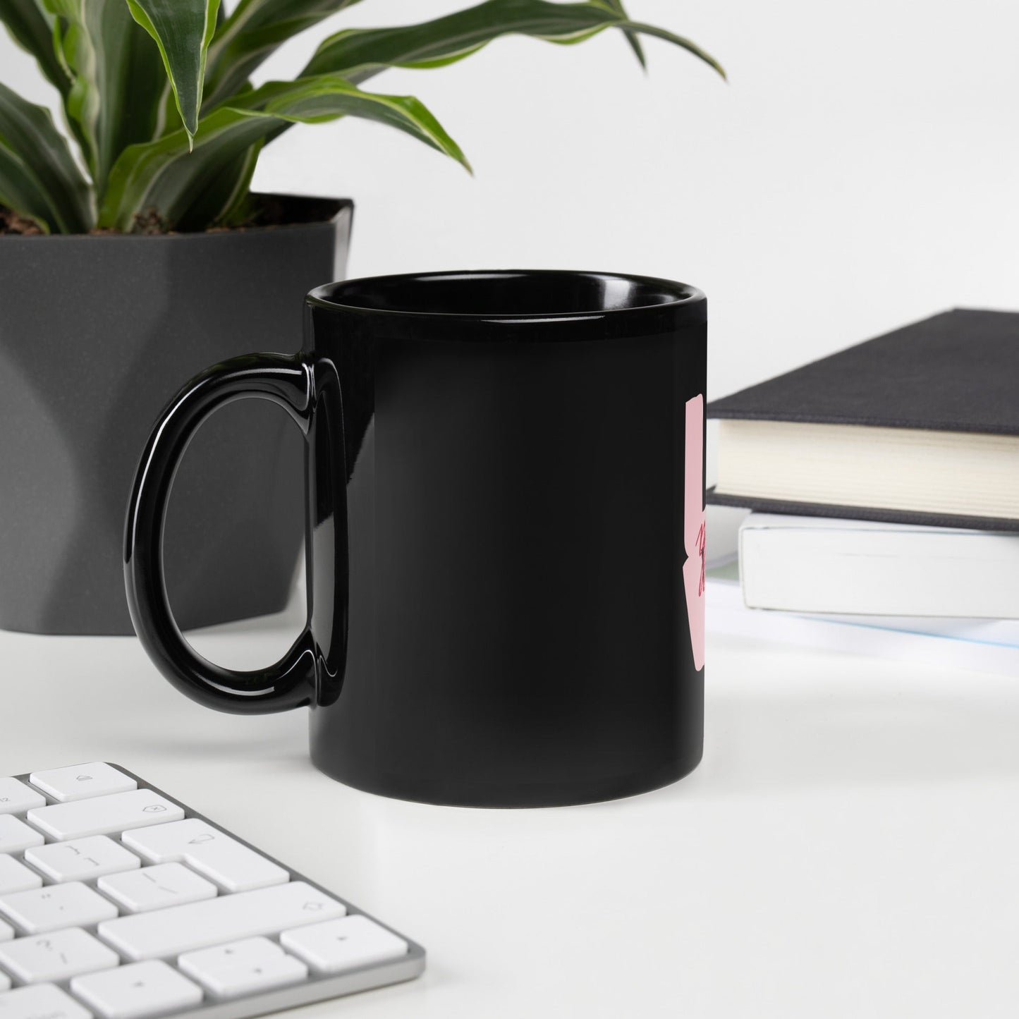 Love Joy Black Glossy Mug