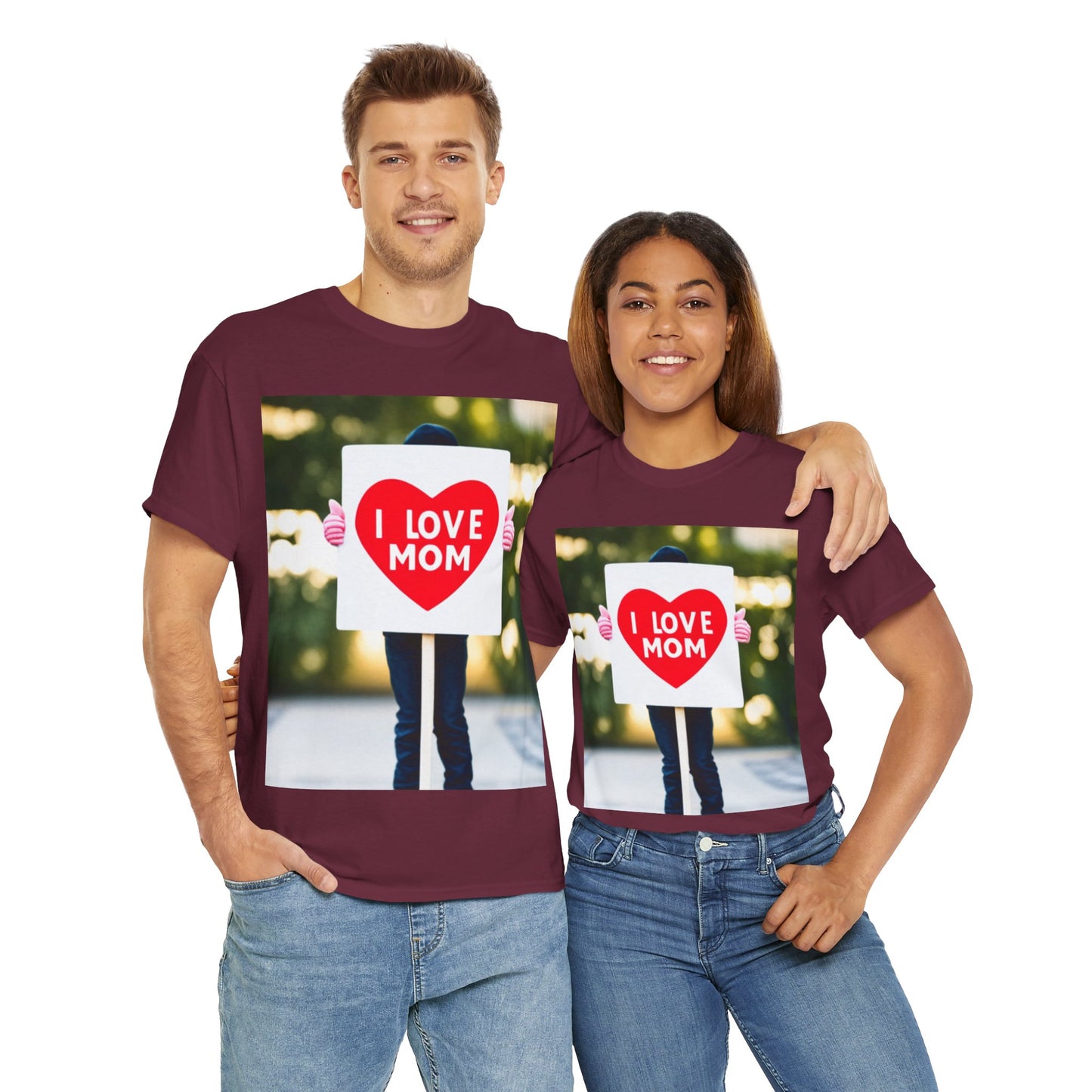 Love Joy Unisex I Love Mom Heavy Cotton Tee