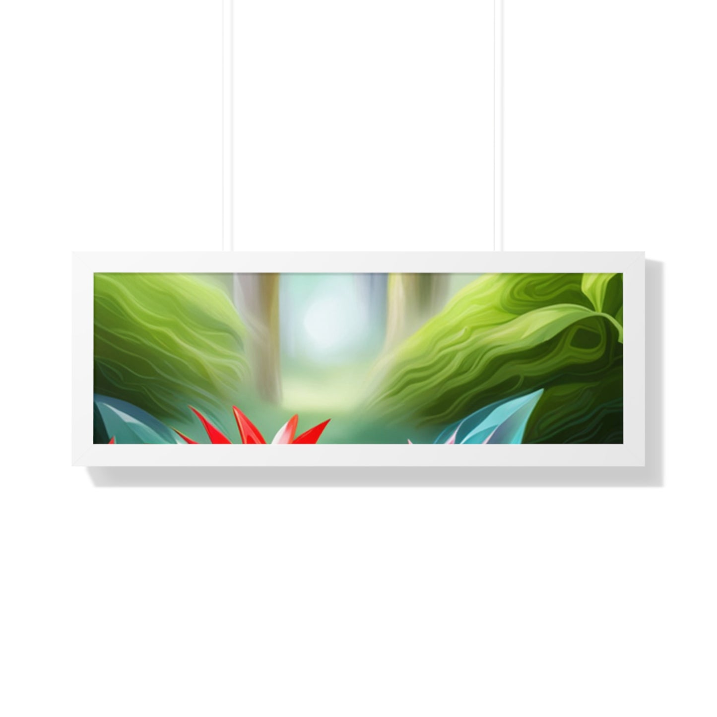 Love Joy Red Bromeliad Beauty Framed Horizontal Poster