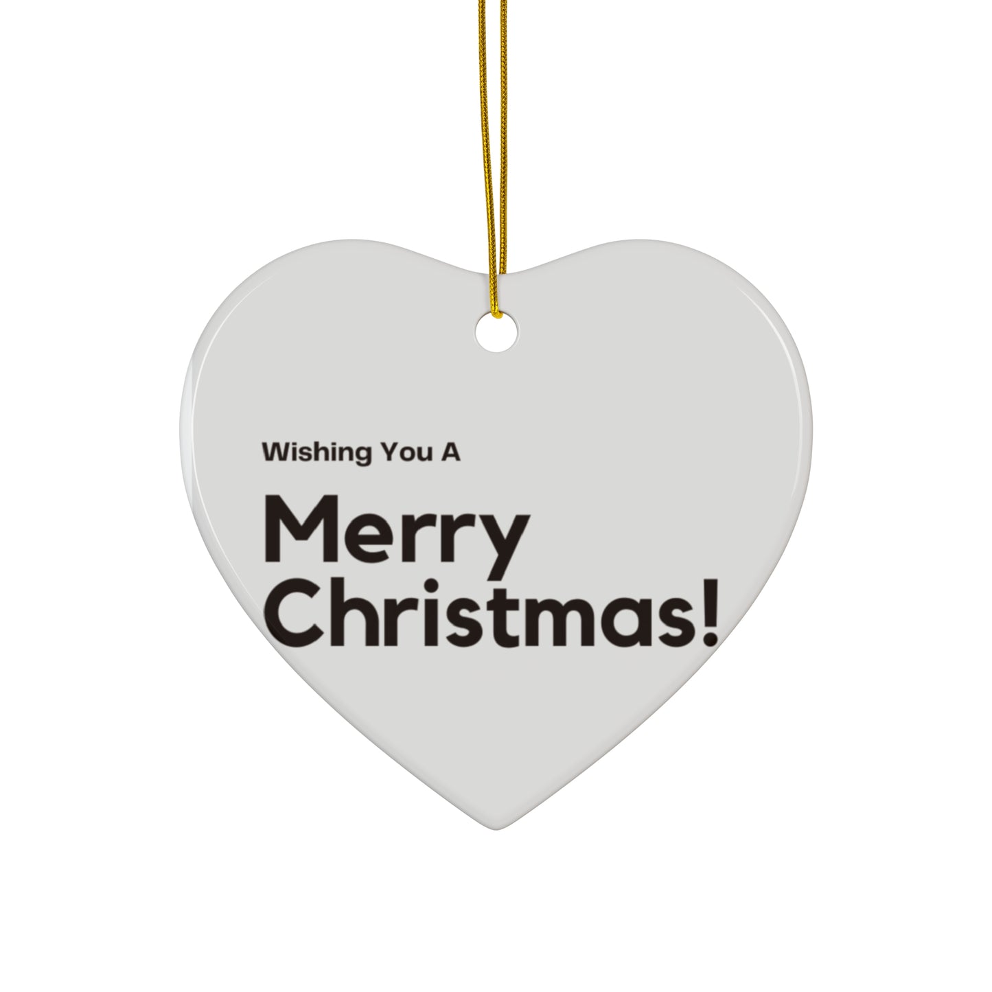 Love Joy Merry Christmas Ceramic Ornament, 4 Shapes