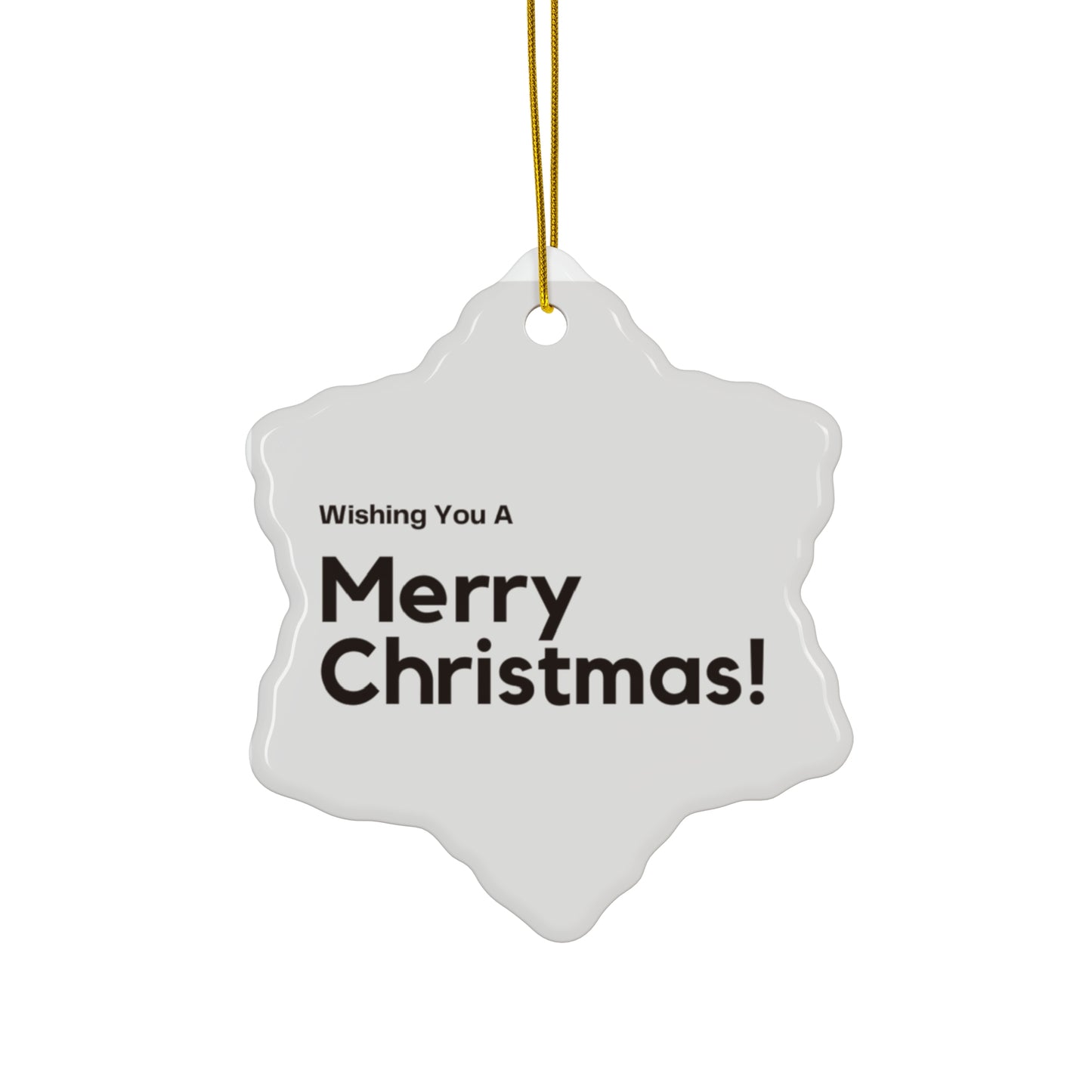 Love Joy Merry Christmas Ceramic Ornament, 4 Shapes