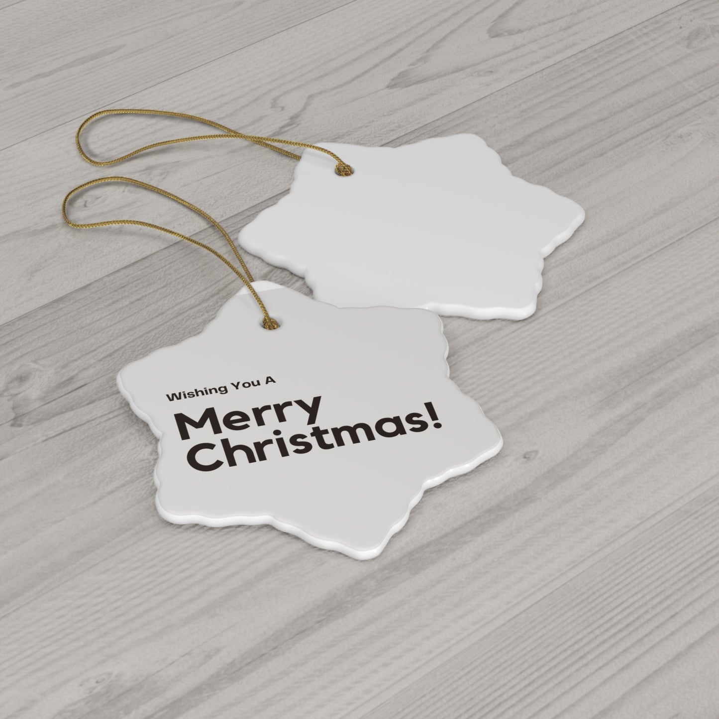Love Joy Merry Christmas Ceramic Ornament, 4 Shapes