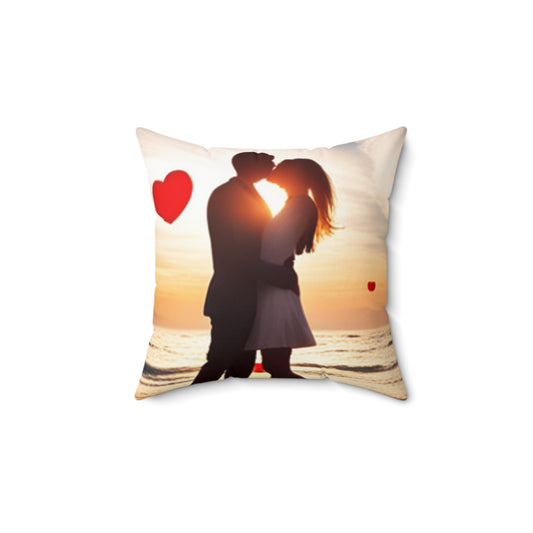 Love Joy Beach Loves Square Pillow