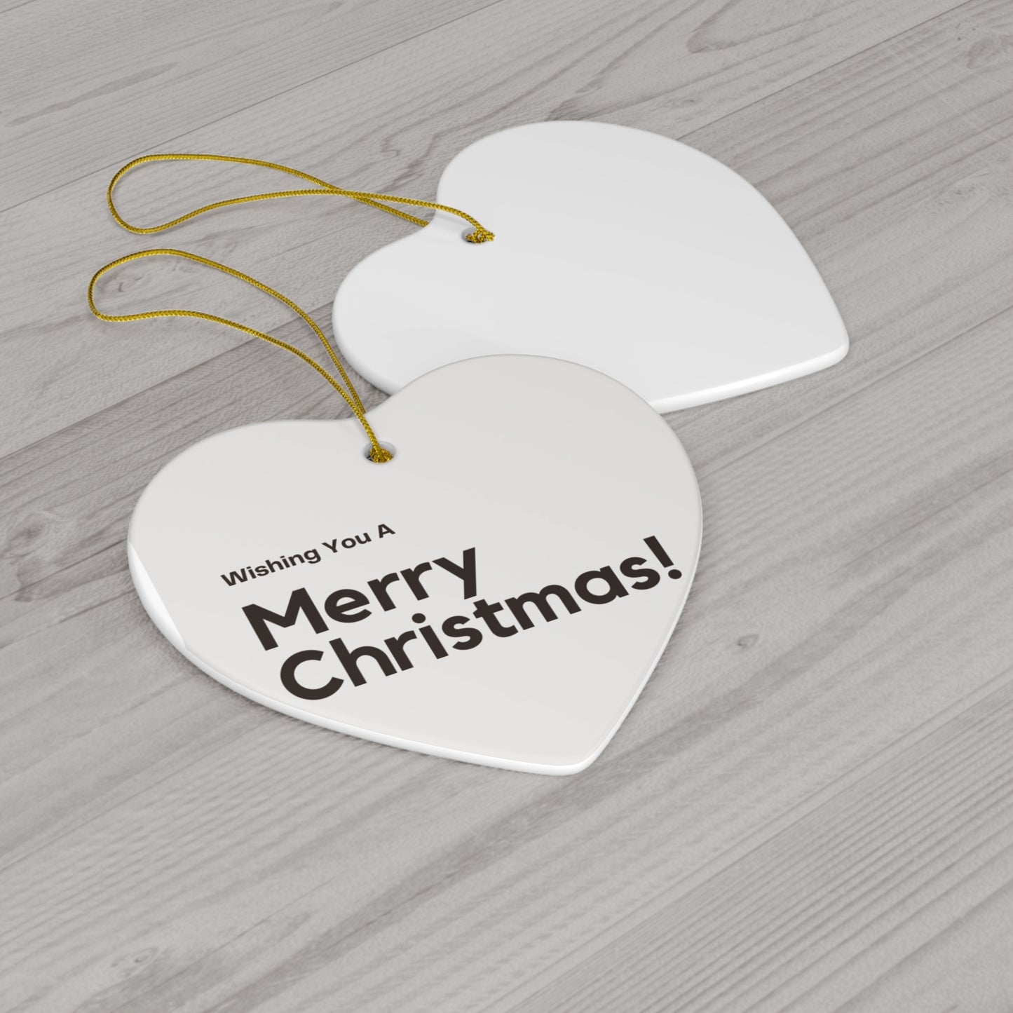 Love Joy Merry Christmas Ceramic Ornament, 4 Shapes