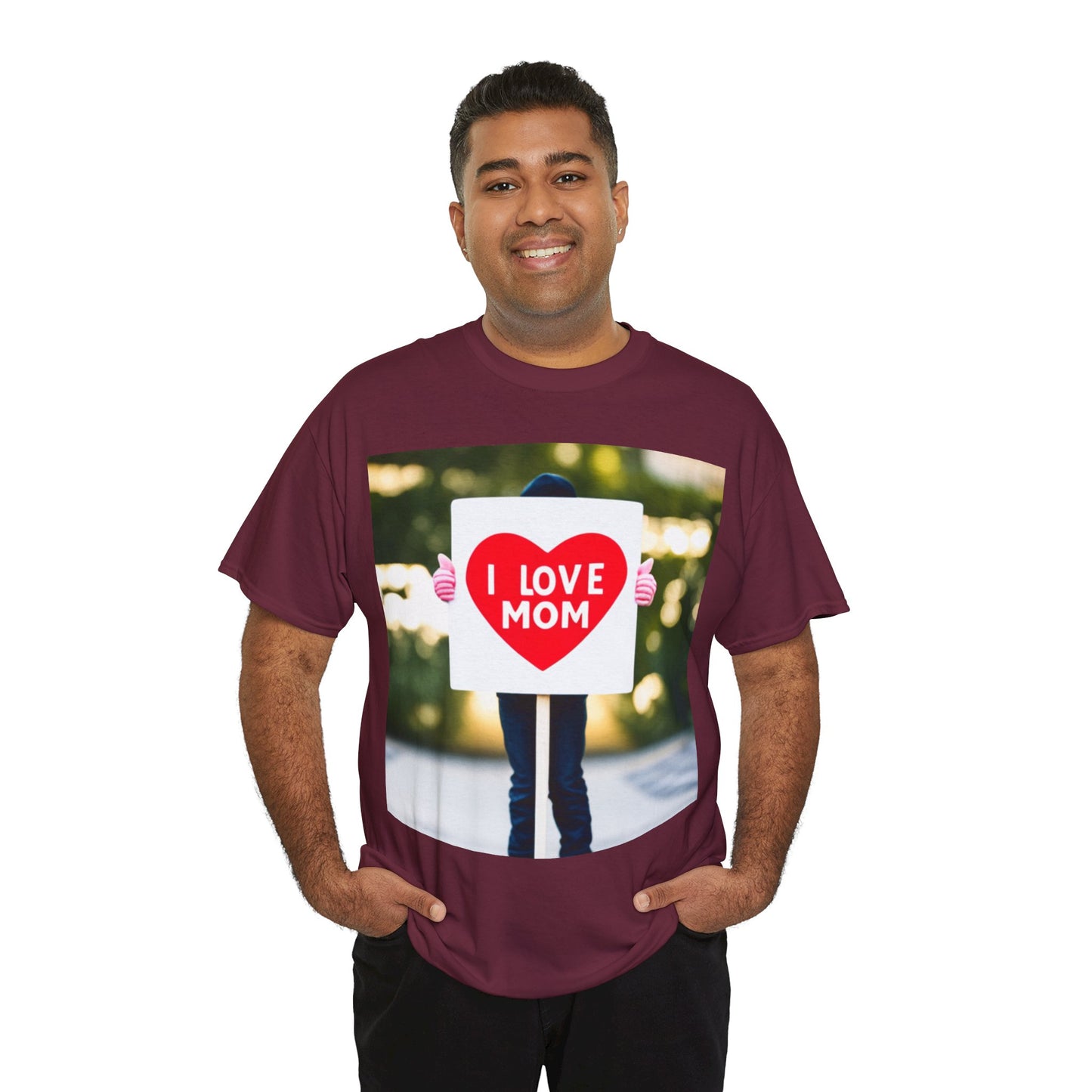 Love Joy Unisex I Love Mom Heavy Cotton Tee