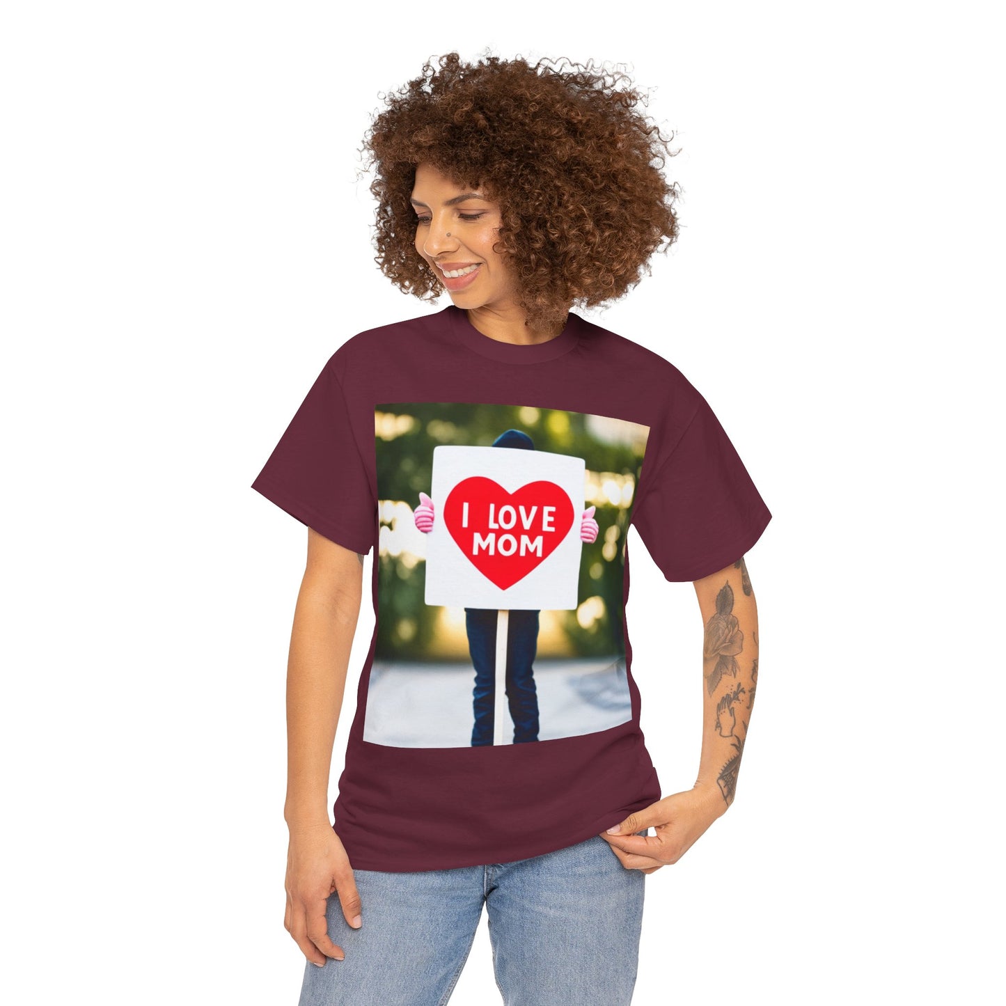 Love Joy Unisex I Love Mom Heavy Cotton Tee