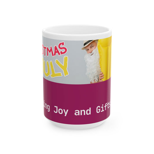 Love Joy Bestseller Christmas In July Ceramic Mug, (11oz, 15oz)