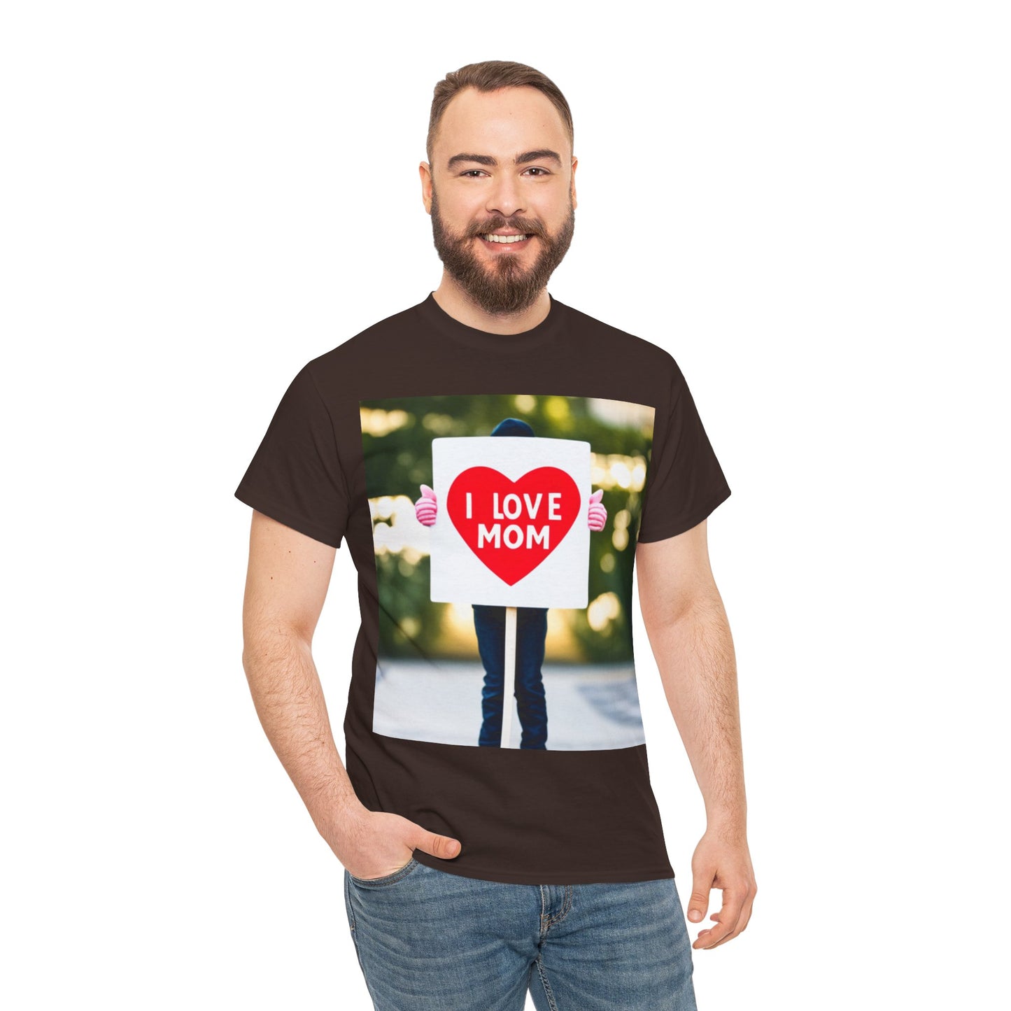 Love Joy Unisex I Love Mom Heavy Cotton Tee