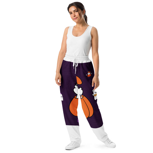 Love Joy Unisex Ghostly Greetings Wide-Leg Joggers