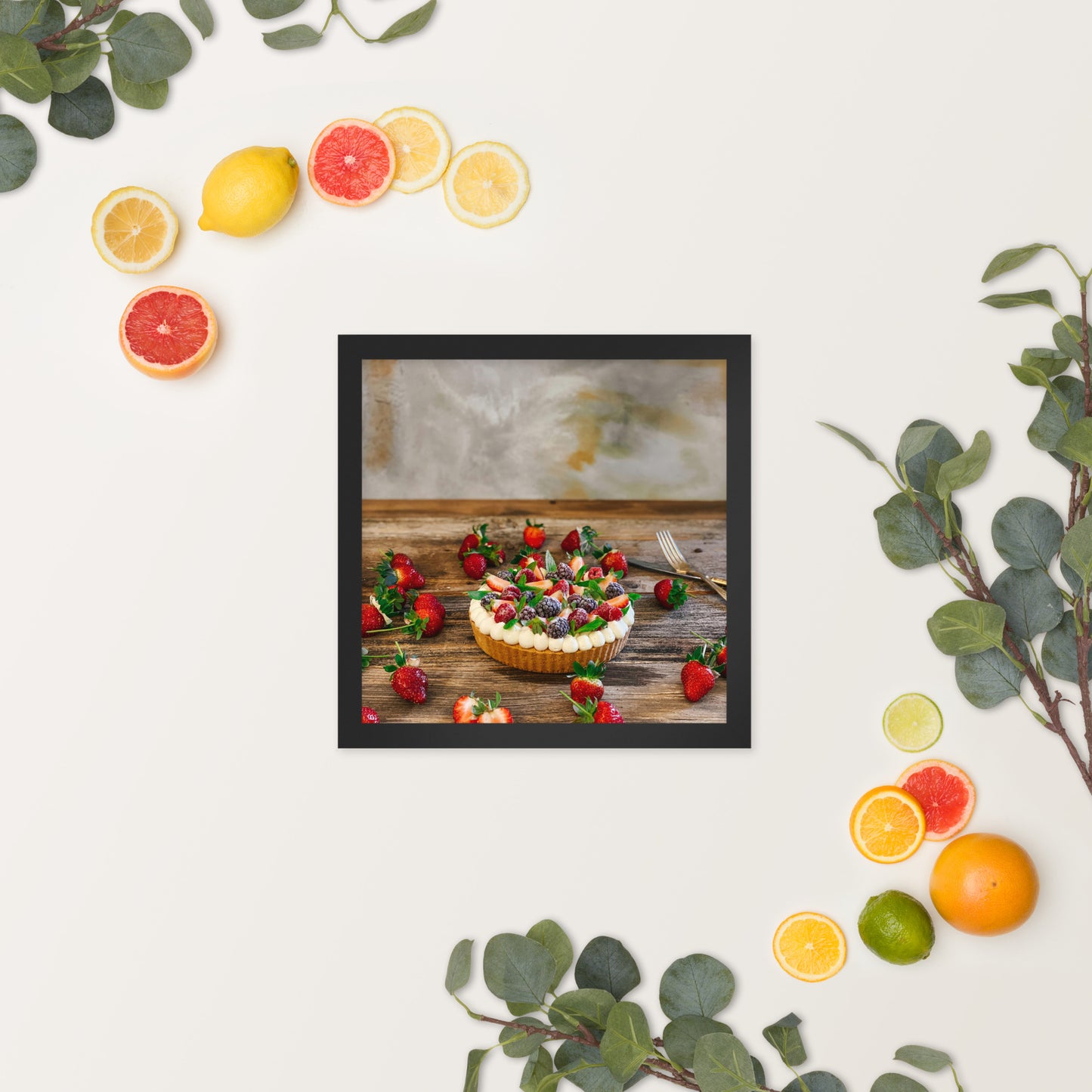 Love Joy Bestseller Fruit Tart Luster Framed Poster