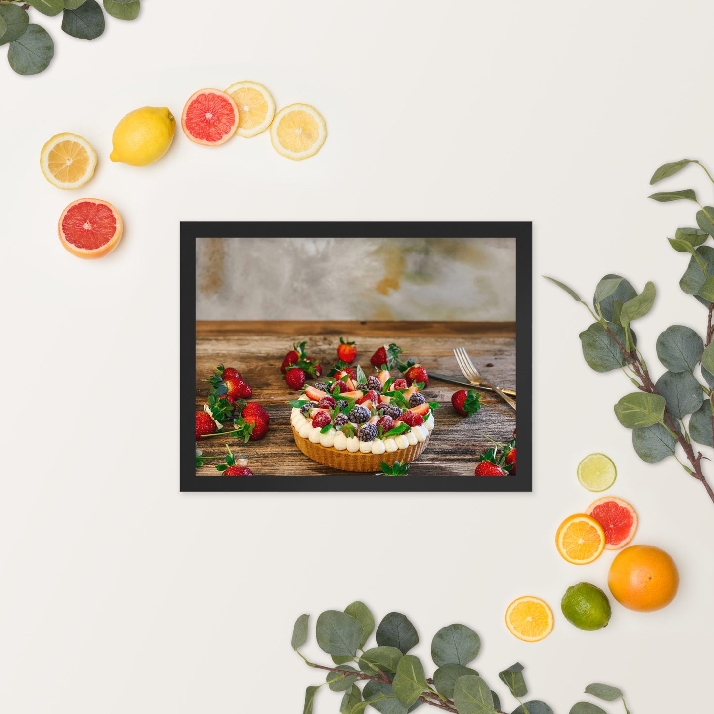 Love Joy Bestseller Fruit Tart Luster Framed Poster