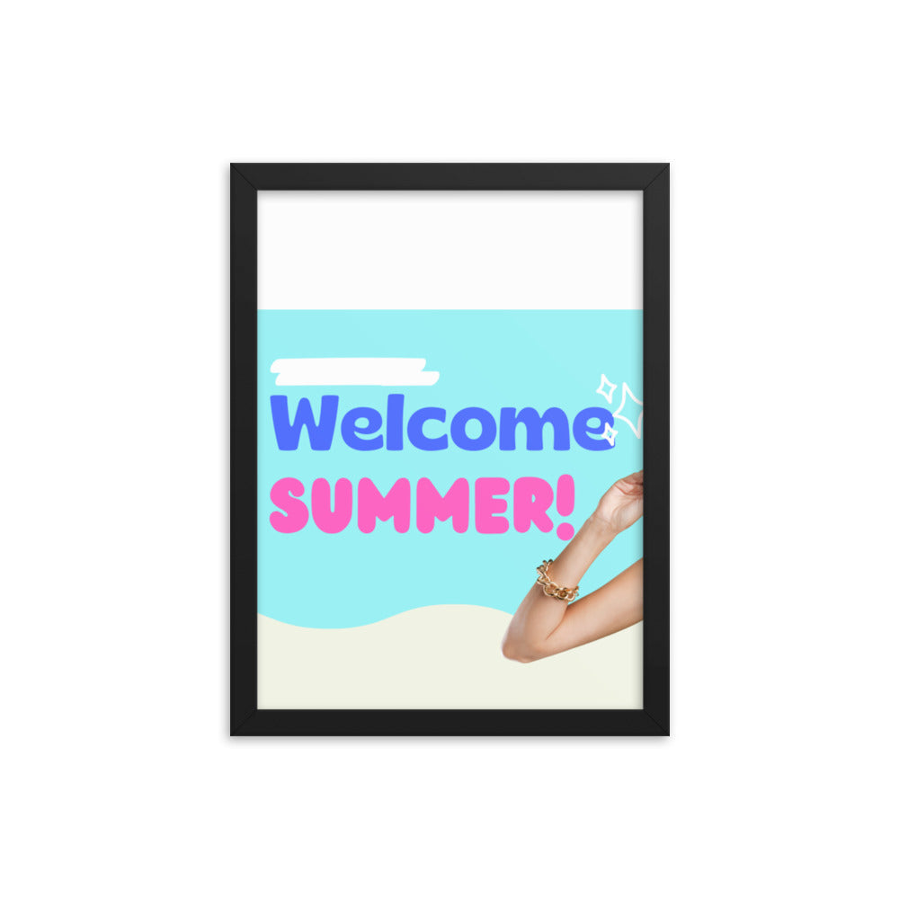 Love Joy Bestseller Welcome Summer Framed Poster