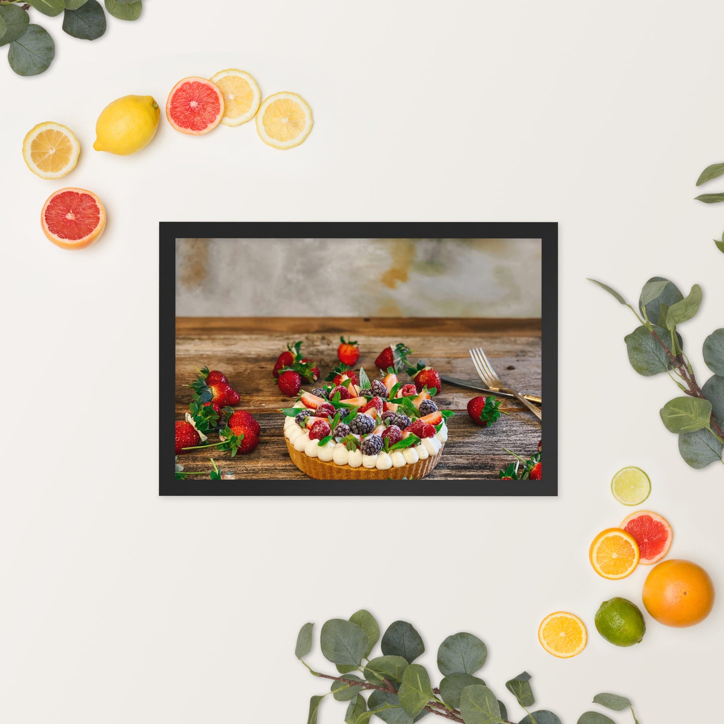 Love Joy Bestseller Fruit Tart Luster Framed Poster