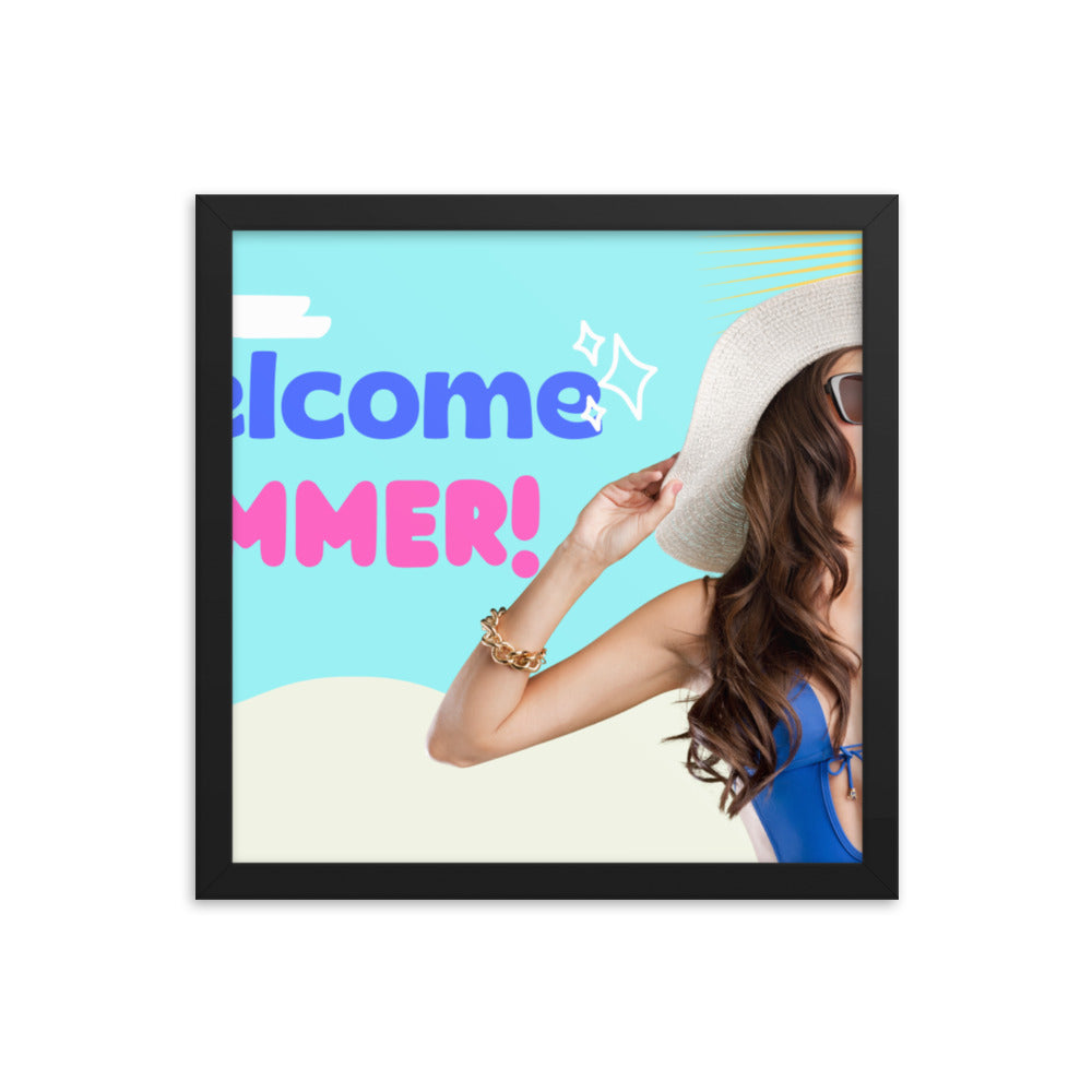 Love Joy Bestseller Welcome Summer Framed Poster