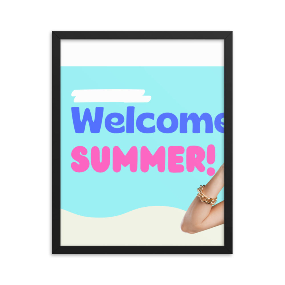 Love Joy Bestseller Welcome Summer Framed Poster