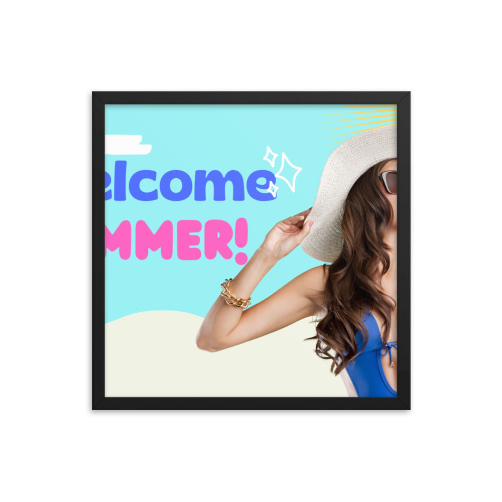 Love Joy Bestseller Welcome Summer Framed Poster