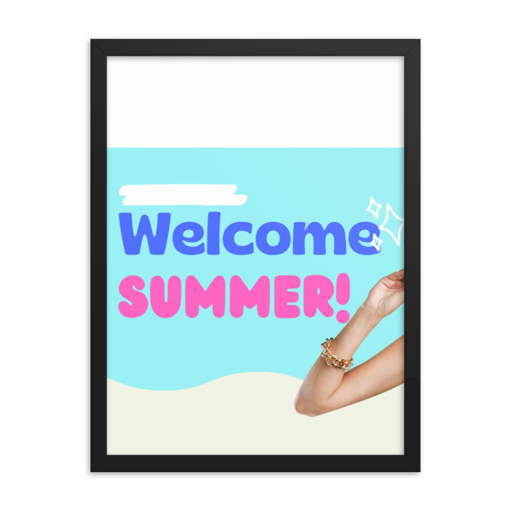 Love Joy Bestseller Welcome Summer Framed Poster