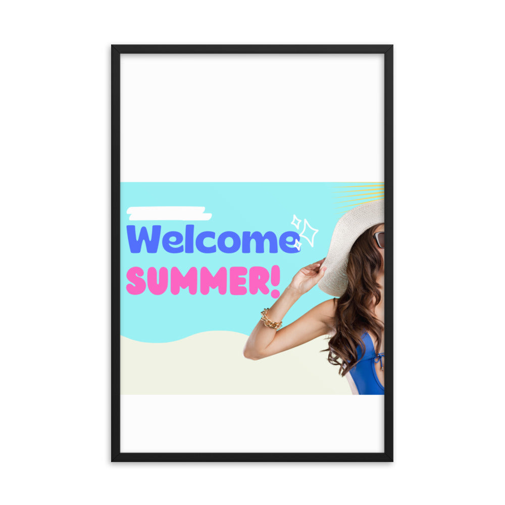 Love Joy Bestseller Welcome Summer Framed Poster