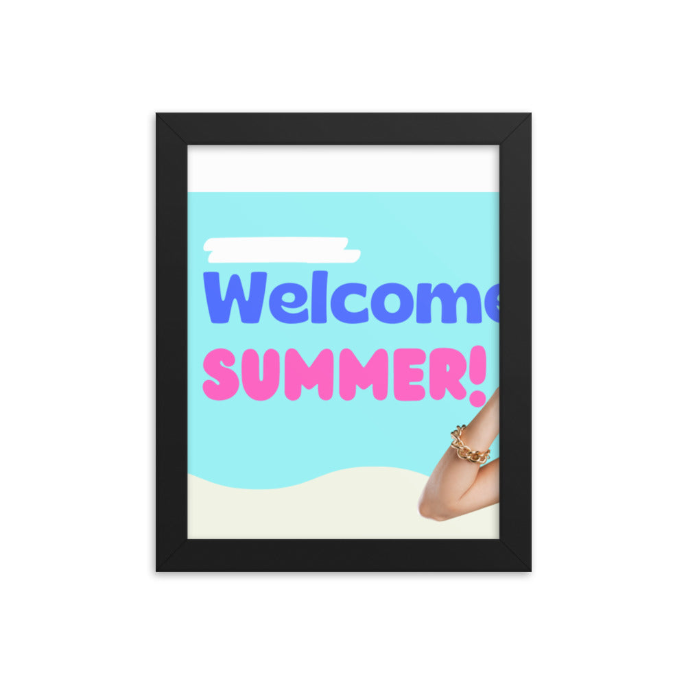 Love Joy Bestseller Welcome Summer Framed Poster