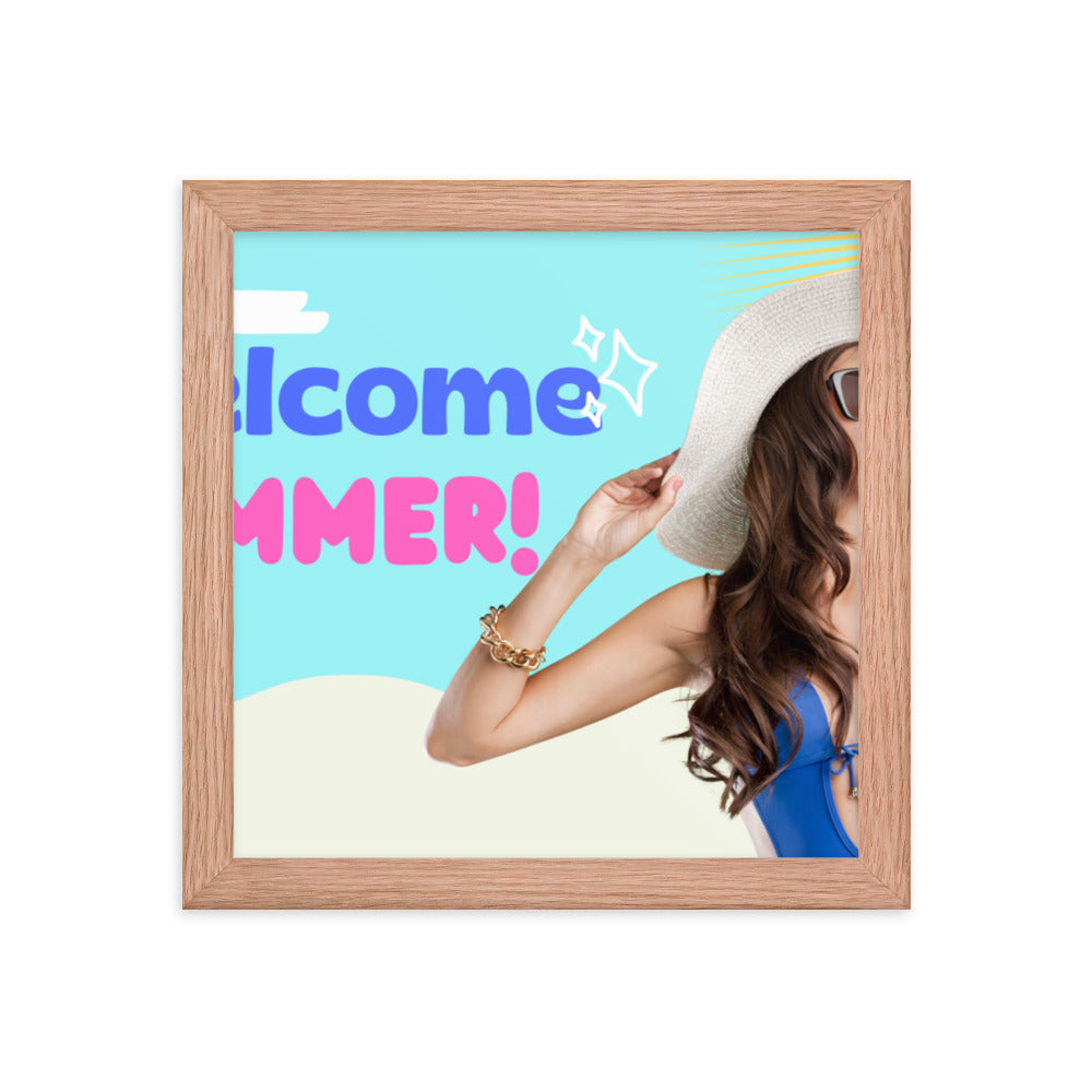 Love Joy Bestseller Welcome Summer Framed Poster