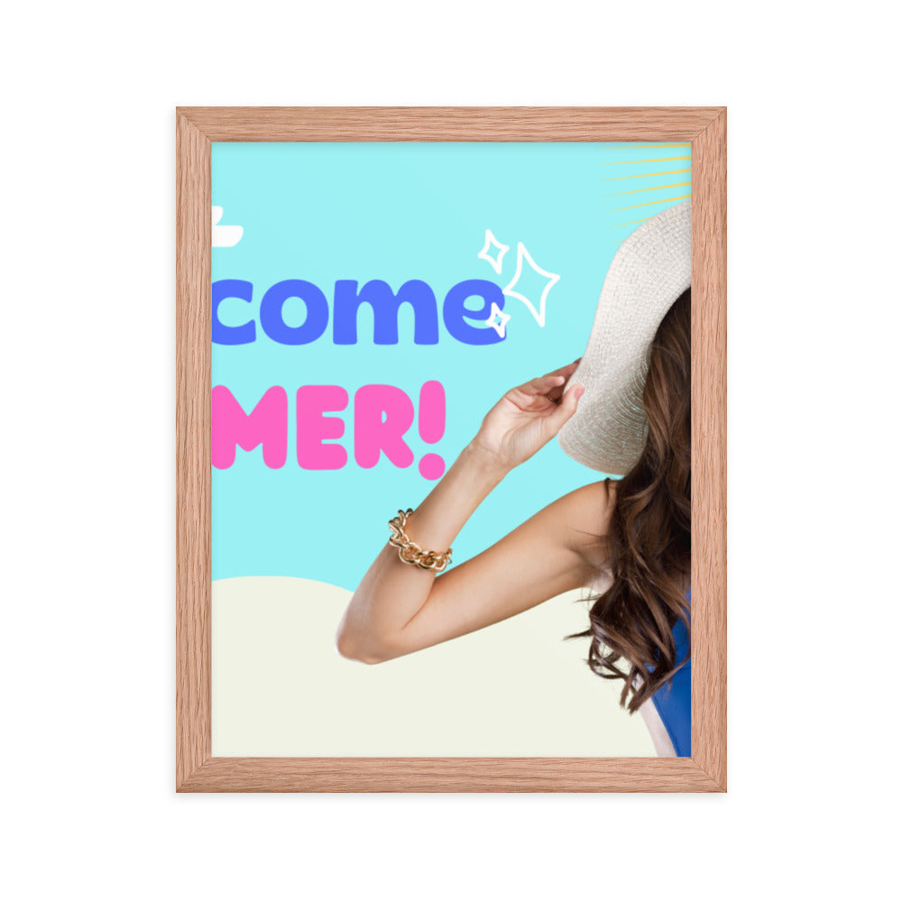 Love Joy Bestseller Welcome Summer Framed Poster