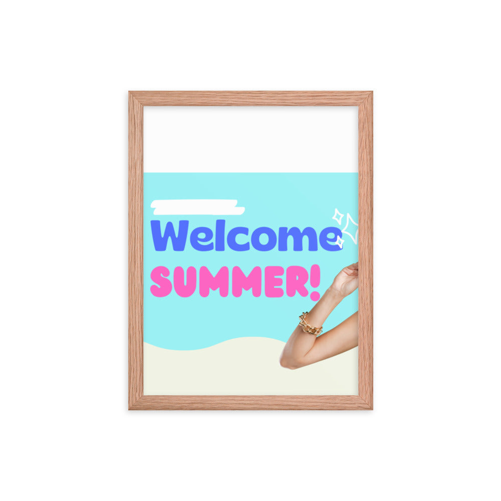 Love Joy Bestseller Welcome Summer Framed Poster