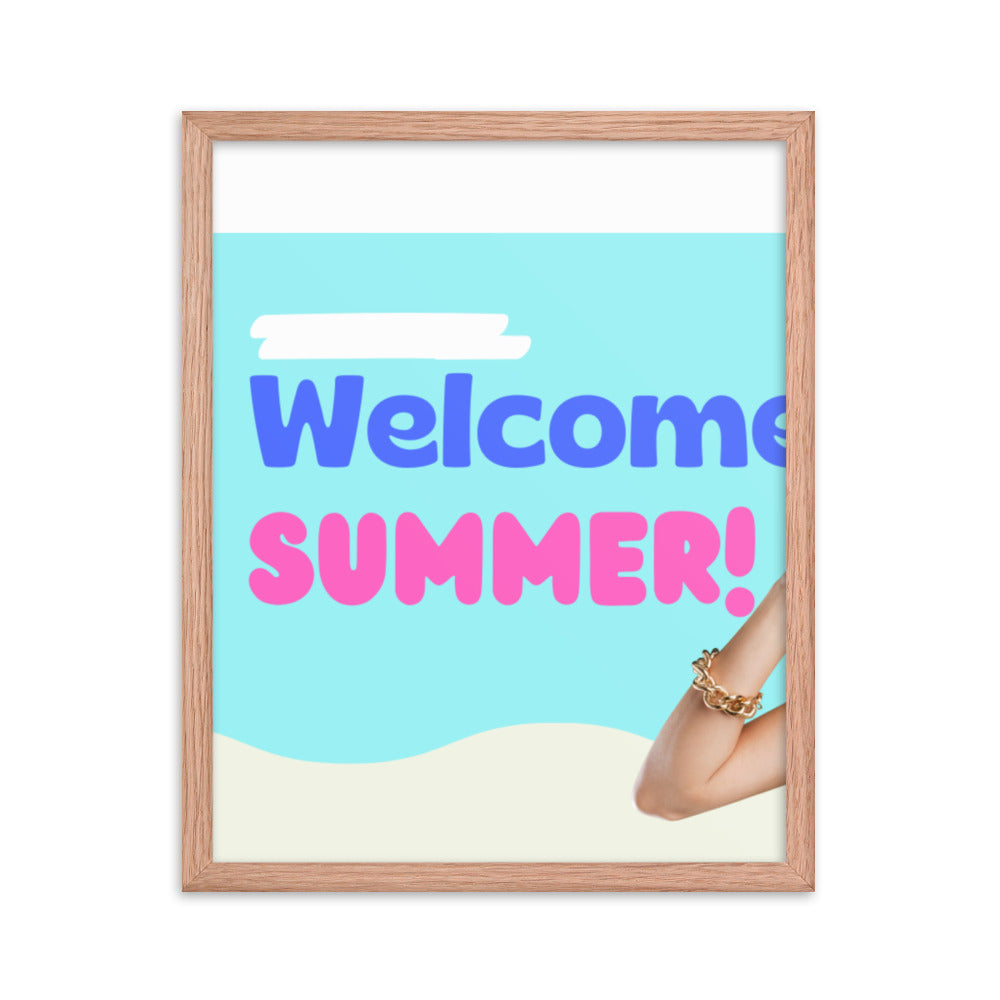 Love Joy Bestseller Welcome Summer Framed Poster