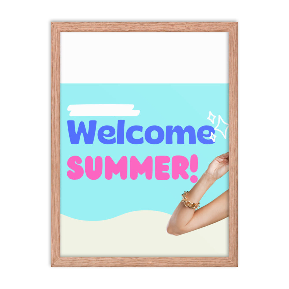 Love Joy Bestseller Welcome Summer Framed Poster