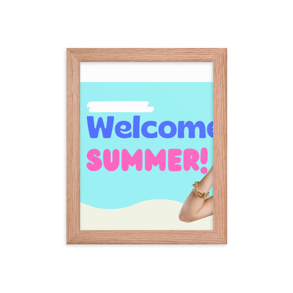 Love Joy Bestseller Welcome Summer Framed Poster