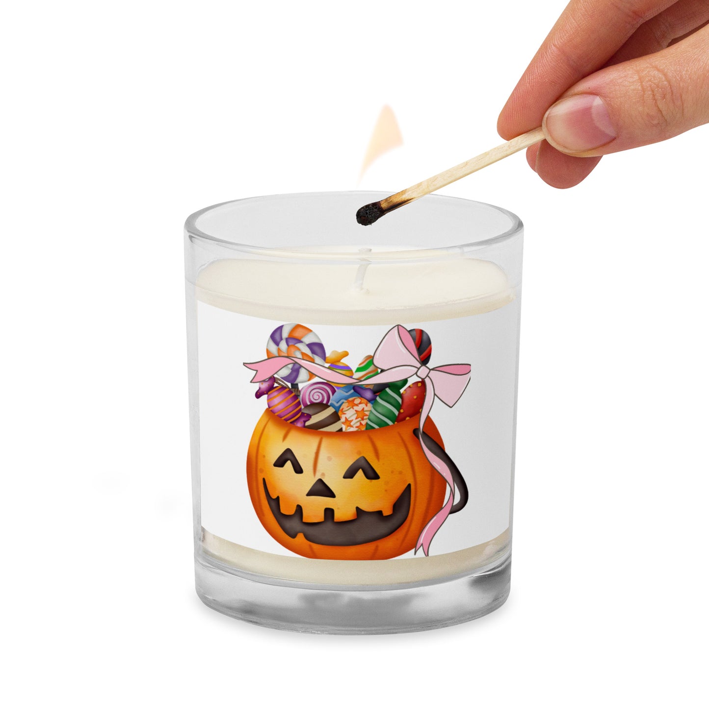 Love Joy Sweet Halloween Glass Jar Soy Wax Candle