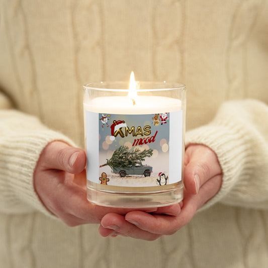 Love Joy Xmas Mood Glass Jar Soy Wax Candle