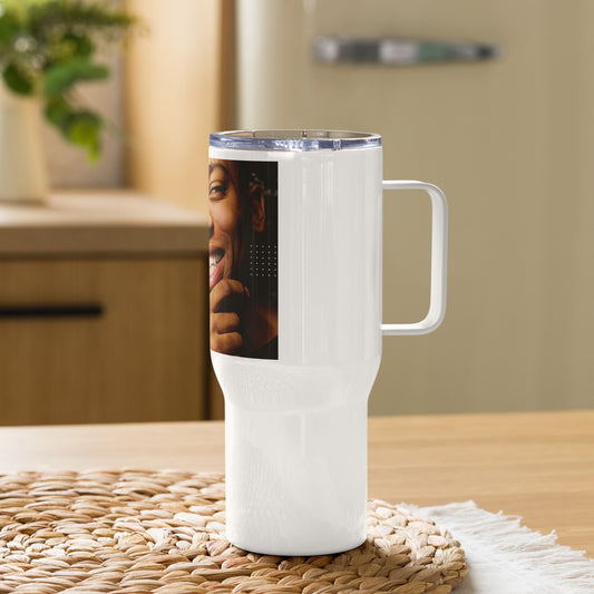 Love Joy World Happiest Father Travel Mug With A Handle