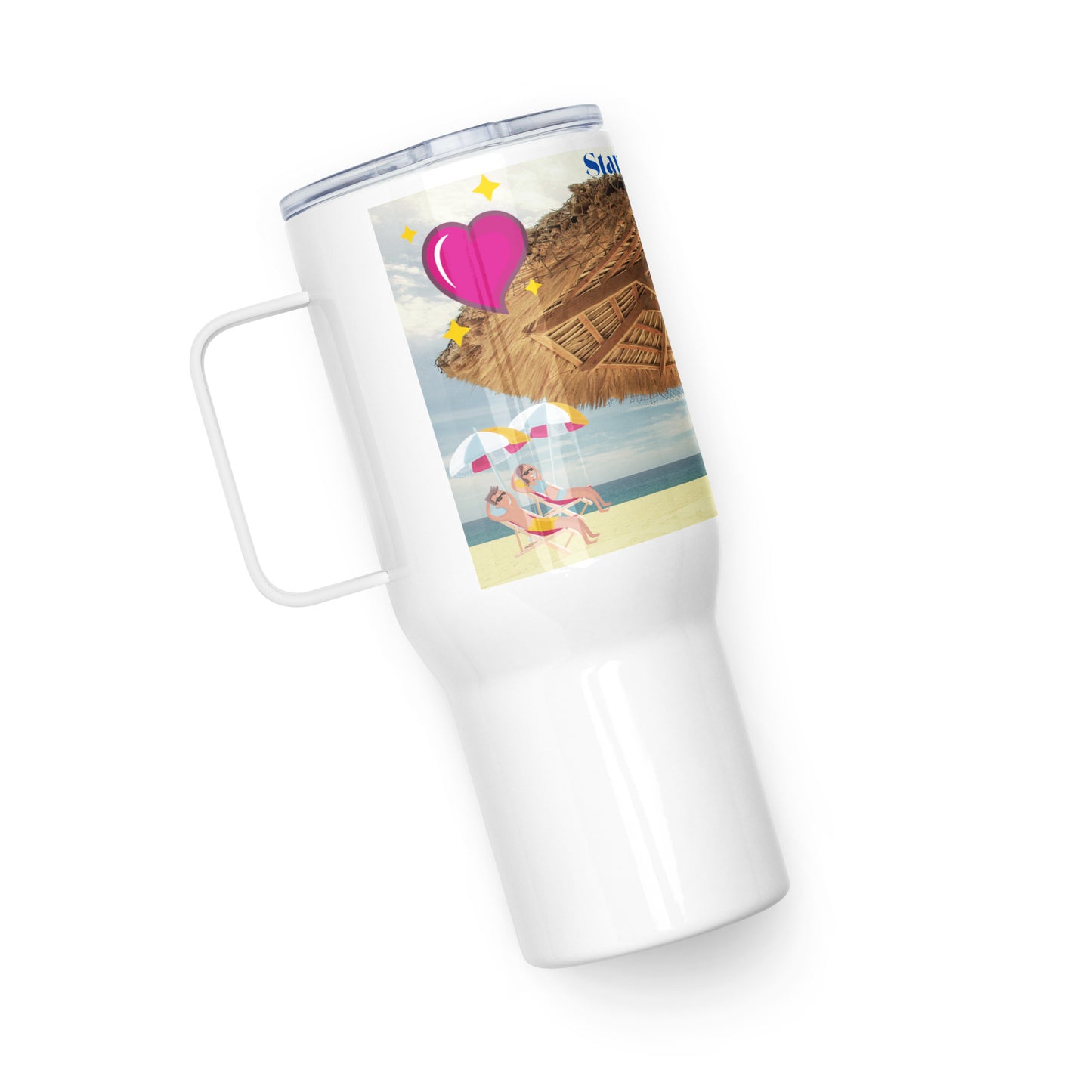 Love Joy Stay Groovy Travel Mug With A Handle